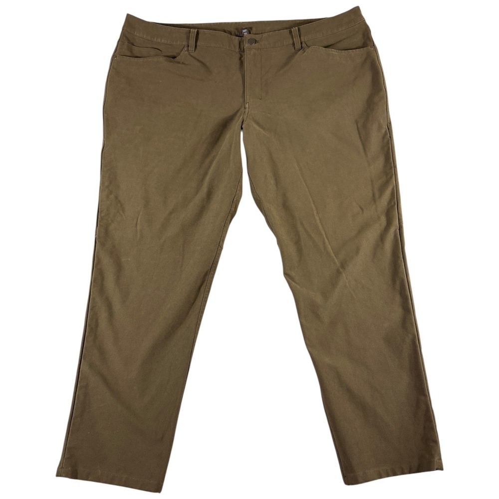 Lululemon Commission Pant Mens 46 Brown Slim Stretch Workwear Outdoors Comfort